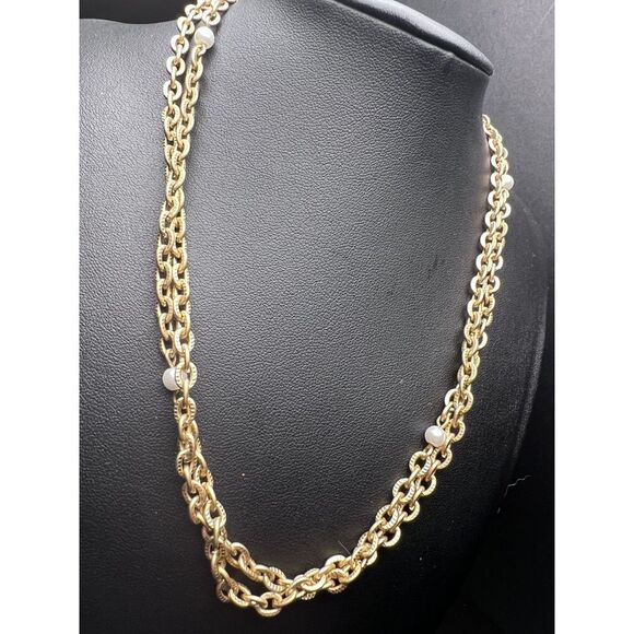 Lia Sophia Pearl Station Necklace - Picture 2 of 6